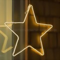 Weihnachtsauendekoration LED-Schlauchsilhouette Stern