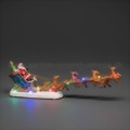 LED-Weihnachtsdeko Weihnachtsmann mit Schlitten und Rentieren