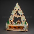 Weihnachtsdekoration LED-Holzpyramide Dorf